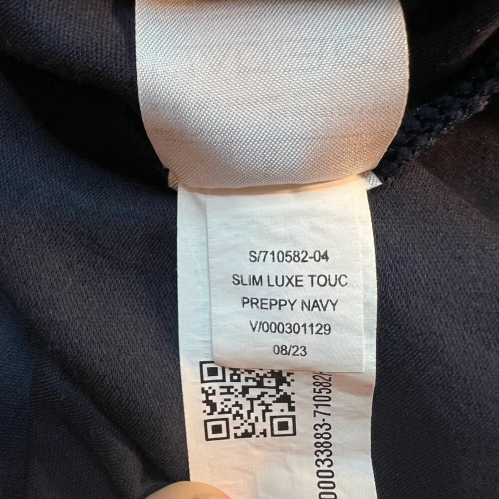 Banana Republic - Polo Shirt Men's L Navy Blue Short Sleeve 2 Button Collar